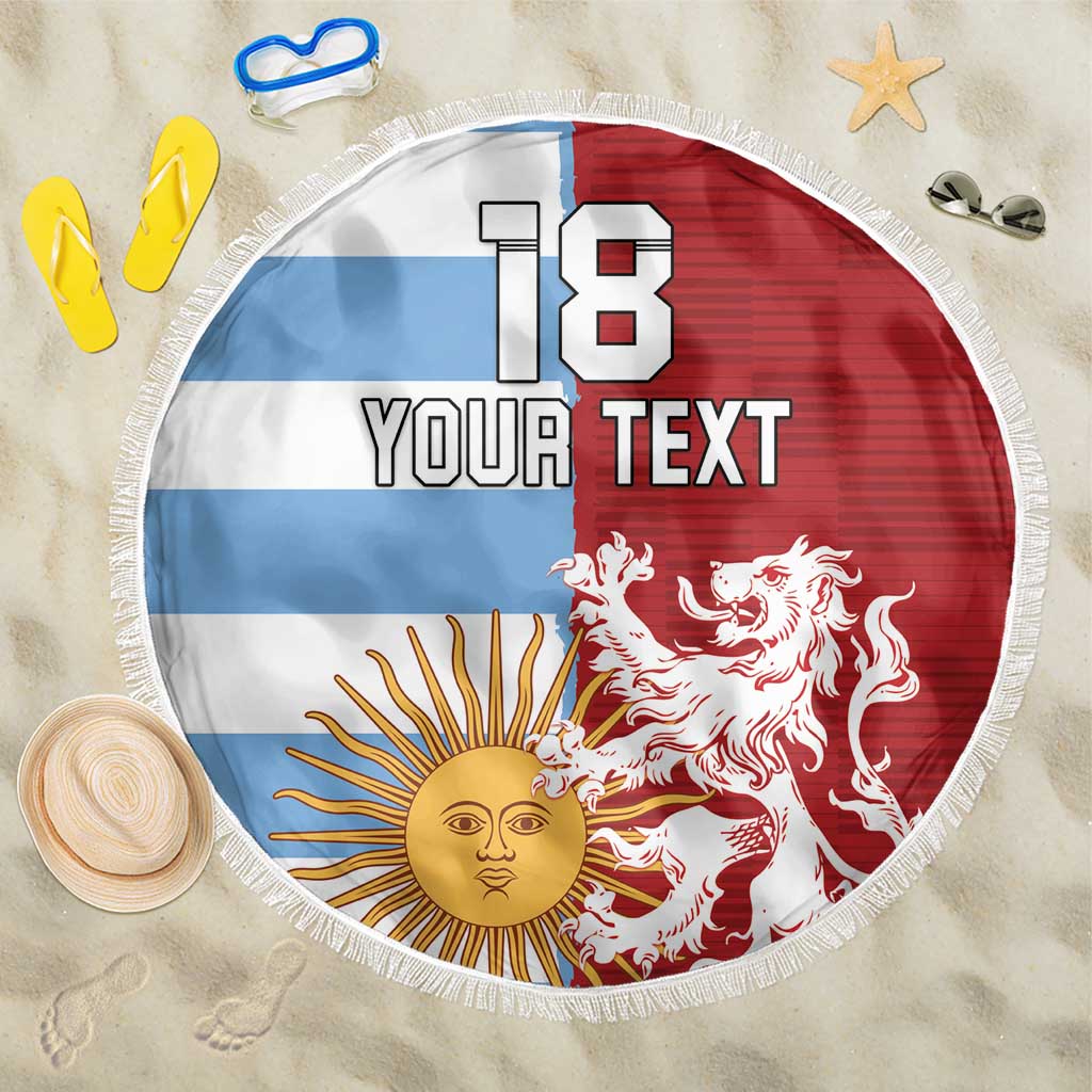 Custom British Lions Argentina Beach Blanket Unique Style - Wonder Print Shop