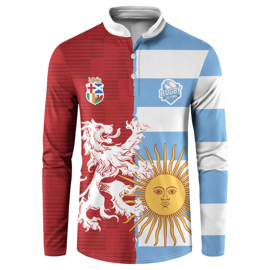 Custom British Lions Argentina Button Sweatshirt Unique Style - Wonder Print Shop