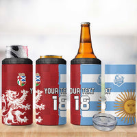 Custom British Lions Argentina 4 in 1 Can Cooler Tumbler Unique Style - Wonder Print Shop