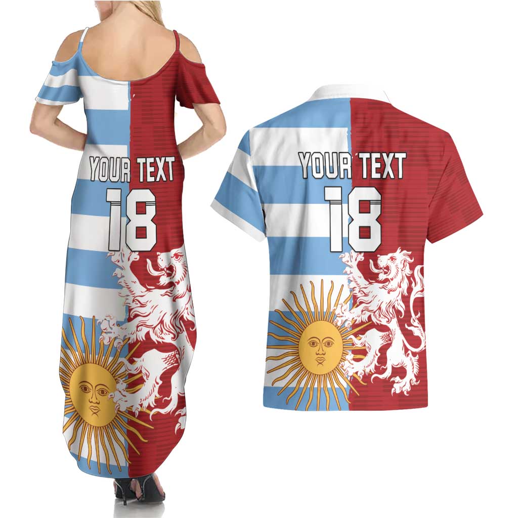 Custom British Lions Argentina Couples Matching Summer Maxi Dress and Hawaiian Shirt Unique Style - Wonder Print Shop