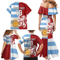 Custom British Lions Argentina Family Matching Mermaid Dress and Hawaiian Shirt Unique Style - Wonder Print Shop