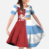 Custom British Lions Argentina Family Matching Off Shoulder Maxi Dress and Hawaiian Shirt Unique Style - Wonder Print Shop