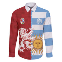 Custom British Lions Argentina Family Matching Off Shoulder Short Dress and Hawaiian Shirt Unique Style - Wonder Print Shop