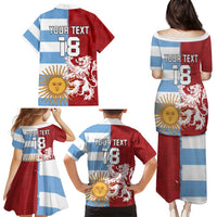 Custom British Lions Argentina Family Matching Puletasi and Hawaiian Shirt Unique Style - Wonder Print Shop