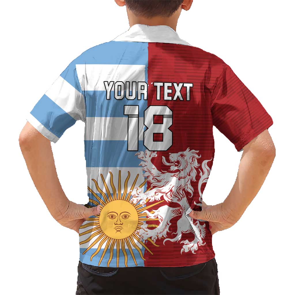 Custom British Lions Argentina Family Matching Short Sleeve Bodycon Dress and Hawaiian Shirt Unique Style - Wonder Print Shop