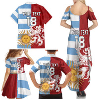 Custom British Lions Argentina Family Matching Summer Maxi Dress and Hawaiian Shirt Unique Style - Wonder Print Shop