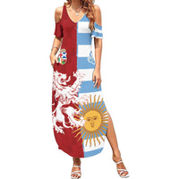 Custom British Lions Argentina Family Matching Summer Maxi Dress and Hawaiian Shirt Unique Style - Wonder Print Shop