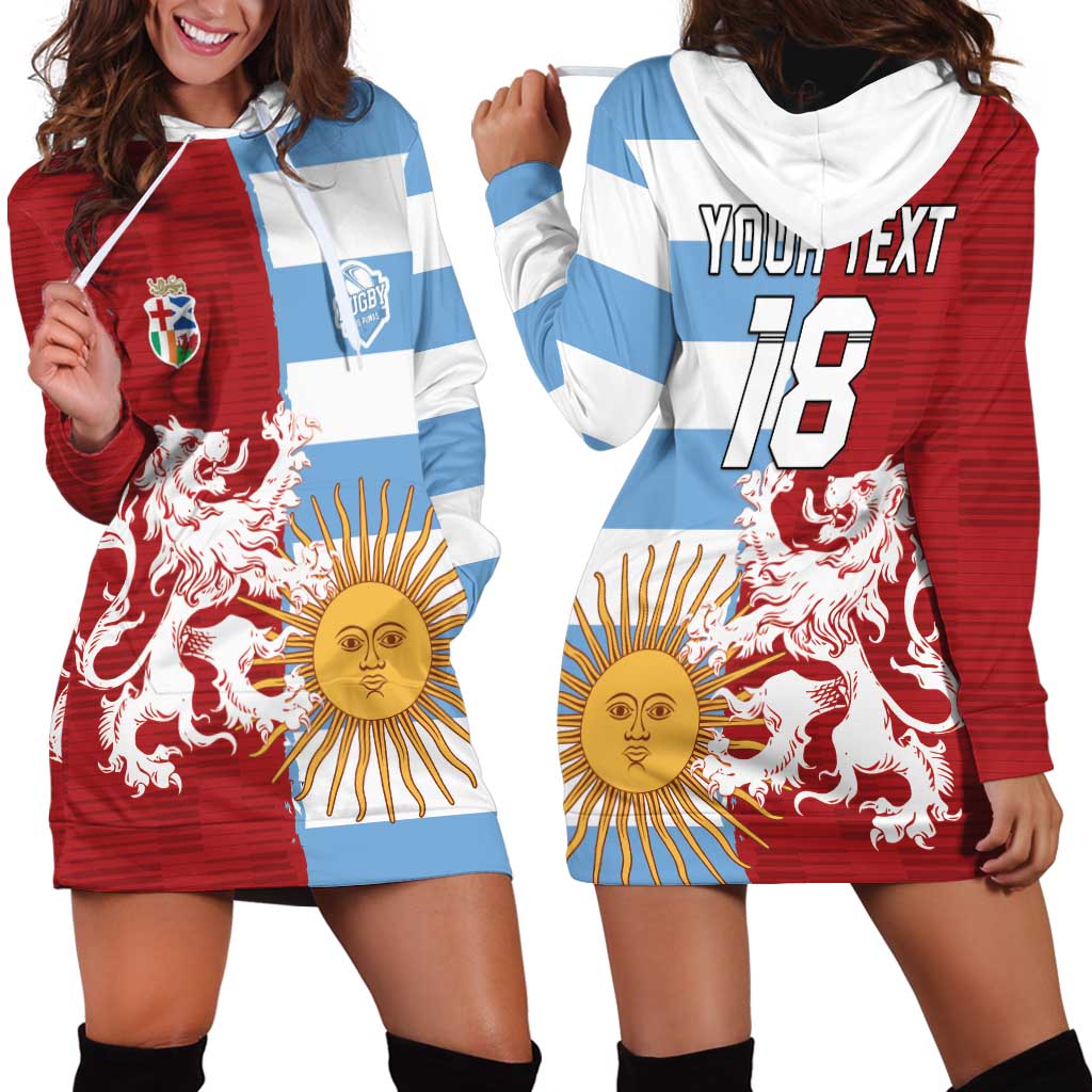 Custom British Lions Argentina Hoodie Dress Unique Style - Wonder Print Shop