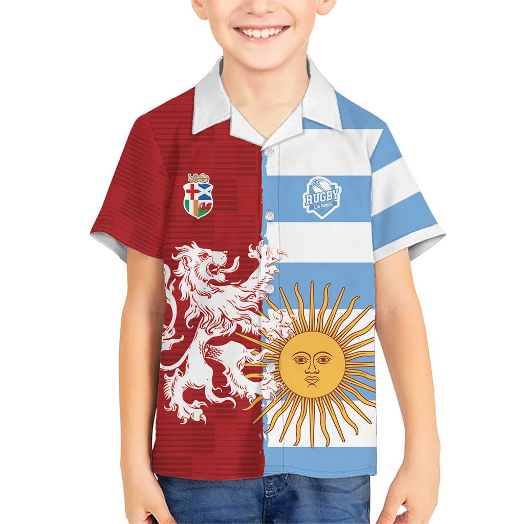 Custom British Lions Argentina Kid Hawaiian Shirt Unique Style - Wonder Print Shop