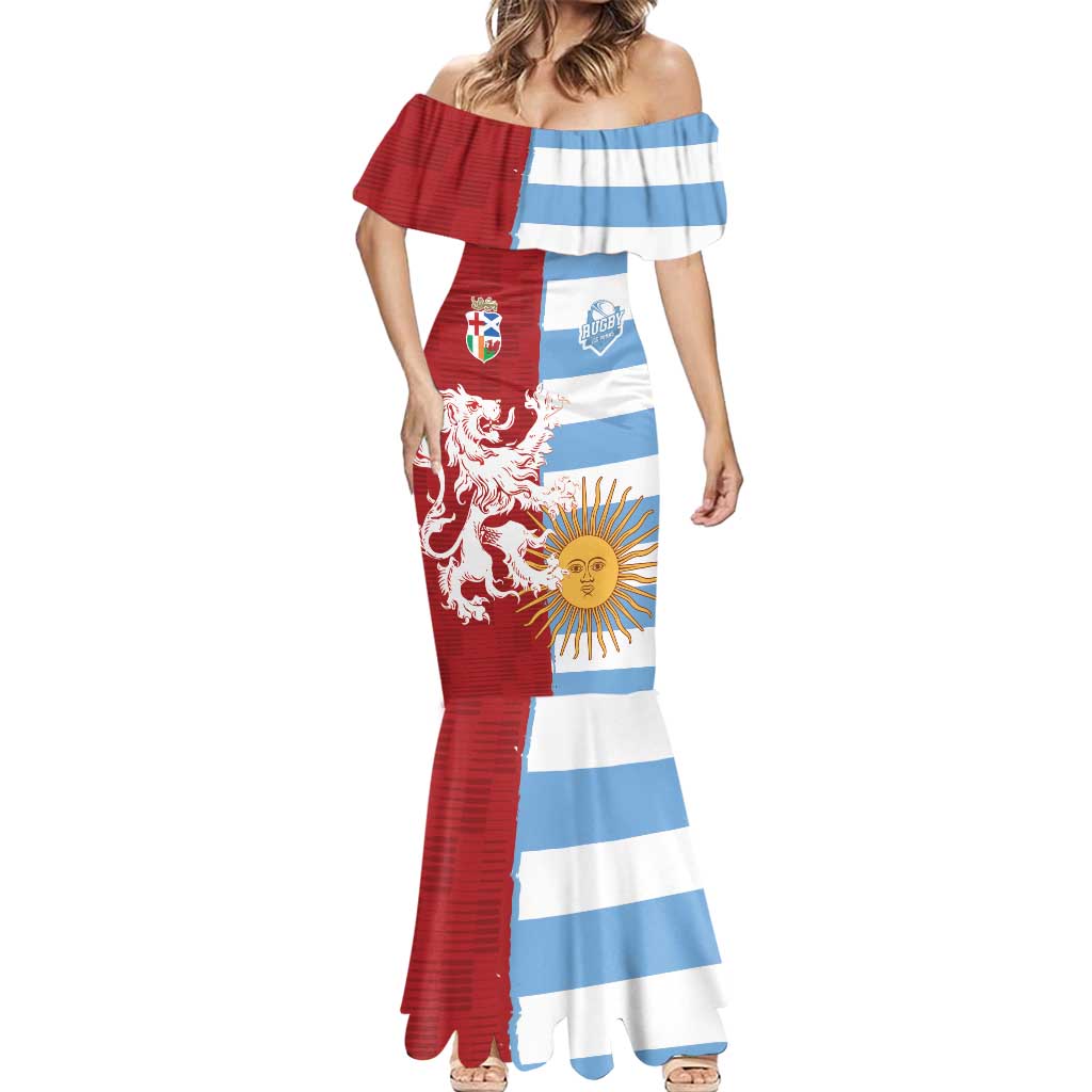 Custom British Lions Argentina Mermaid Dress Unique Style - Wonder Print Shop