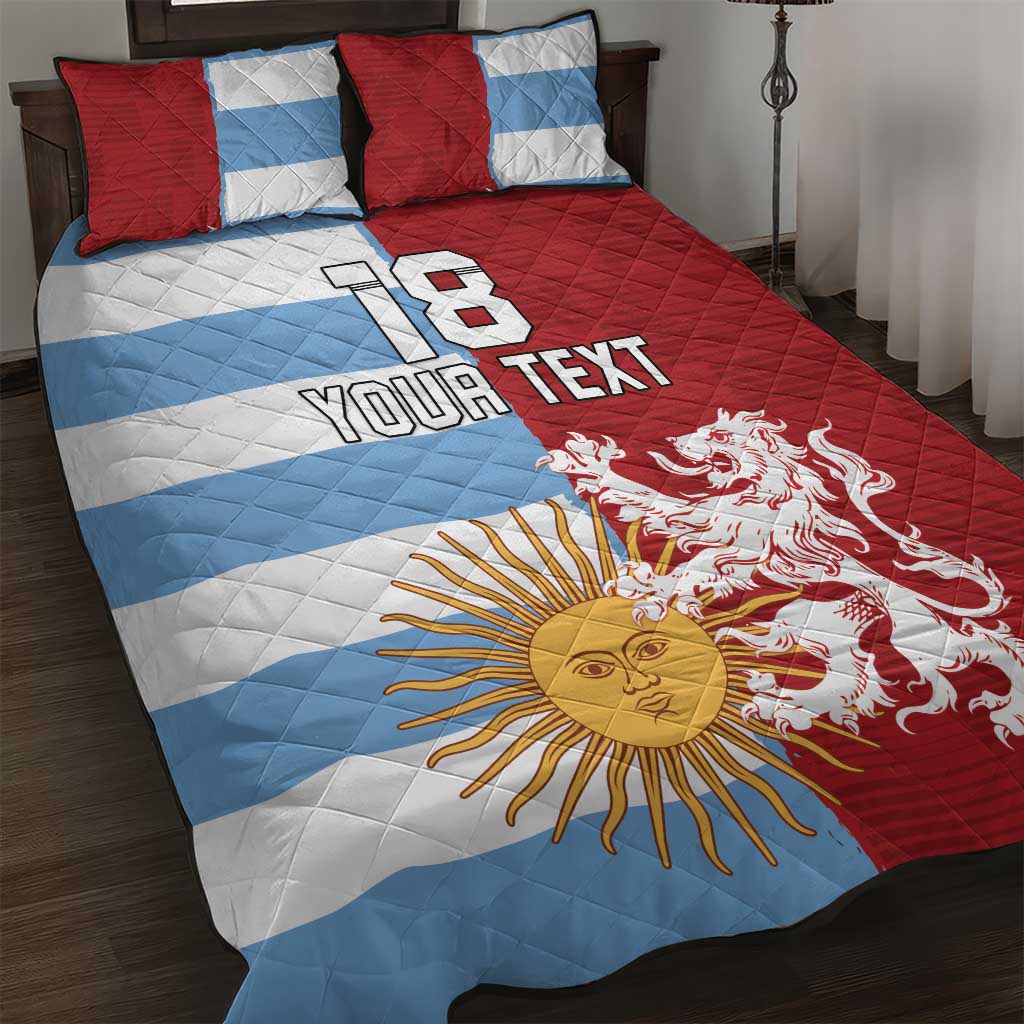 Custom British Lions Argentina Quilt Bed Set Unique Style - Wonder Print Shop