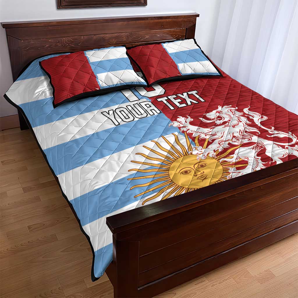 Custom British Lions Argentina Quilt Bed Set Unique Style - Wonder Print Shop