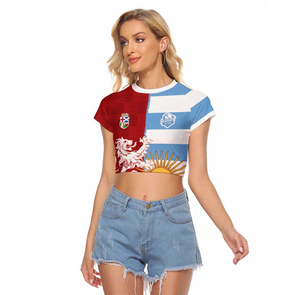 Custom British Lions Argentina Raglan Cropped T Shirt Unique Style - Wonder Print Shop