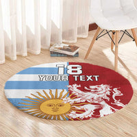 Custom British Lions Argentina Round Carpet Unique Style - Wonder Print Shop