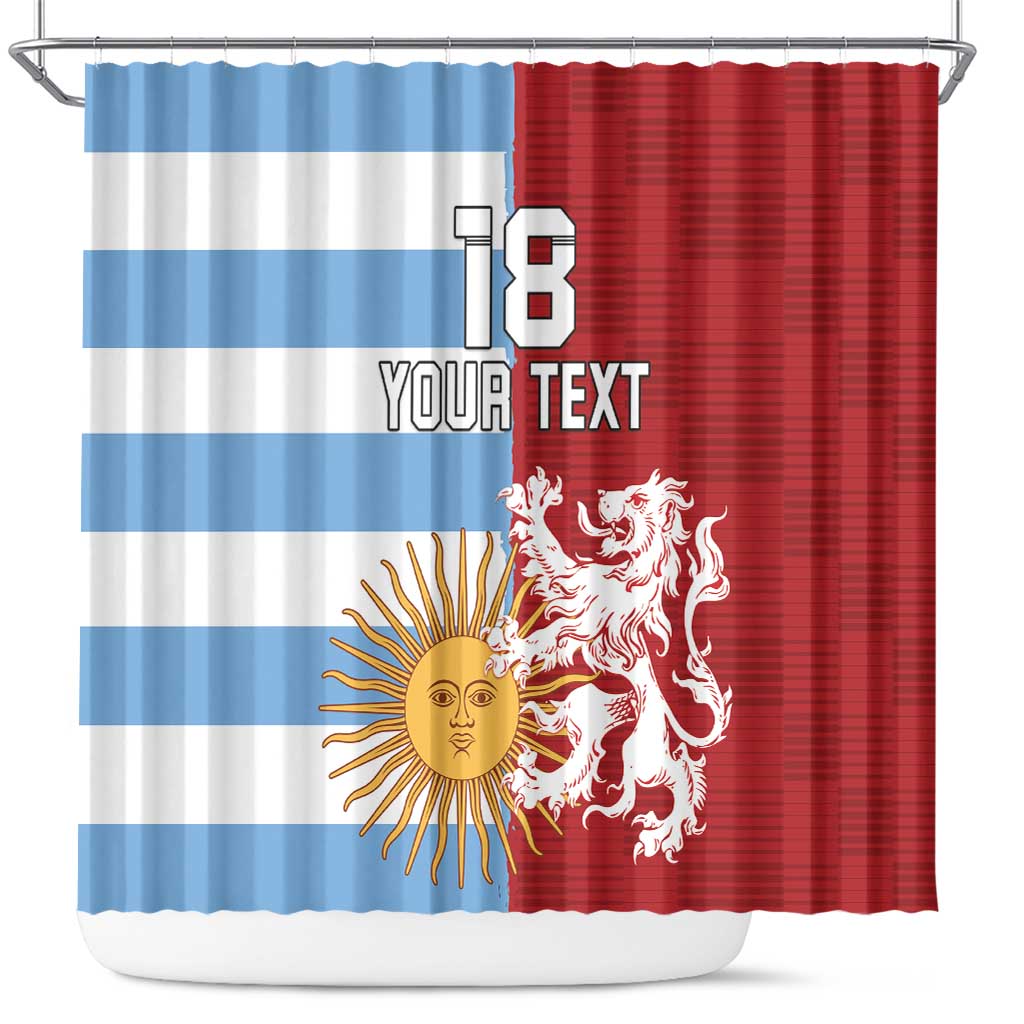 Custom British Lions Argentina Shower Curtain Unique Style - Wonder Print Shop