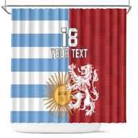Custom British Lions Argentina Shower Curtain Unique Style - Wonder Print Shop
