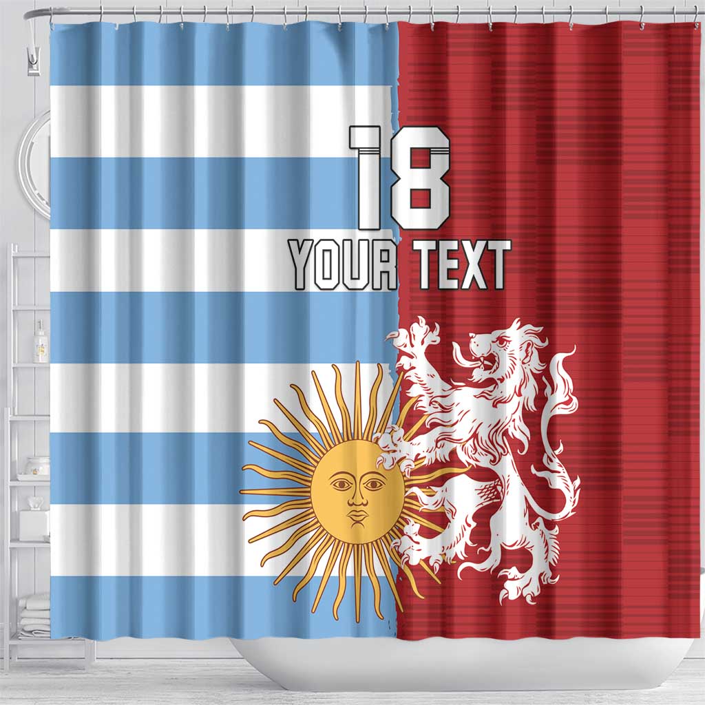 Custom British Lions Argentina Shower Curtain Unique Style - Wonder Print Shop