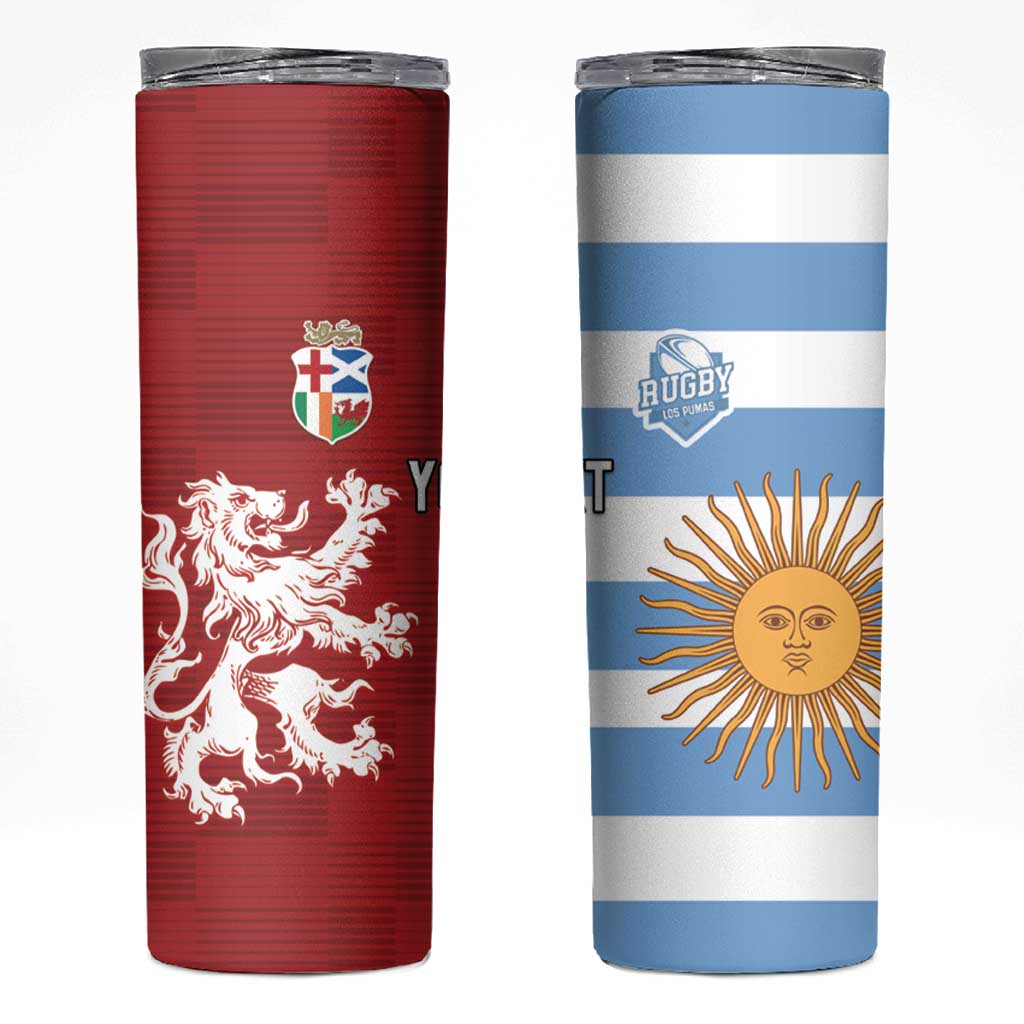 Custom British Lions Argentina Skinny Tumbler Unique Style - Wonder Print Shop