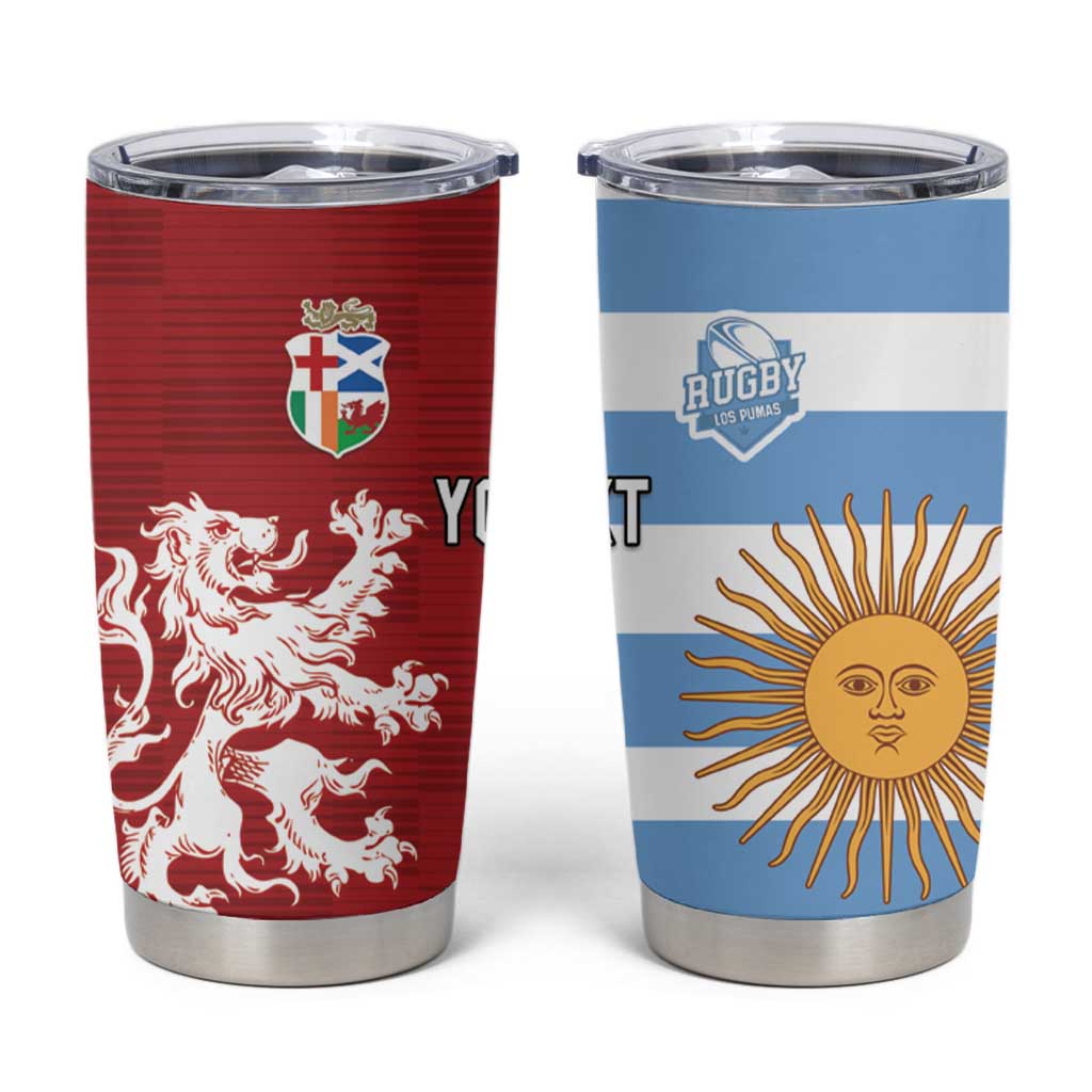 Custom British Lions Argentina Tumbler Cup Unique Style - Wonder Print Shop