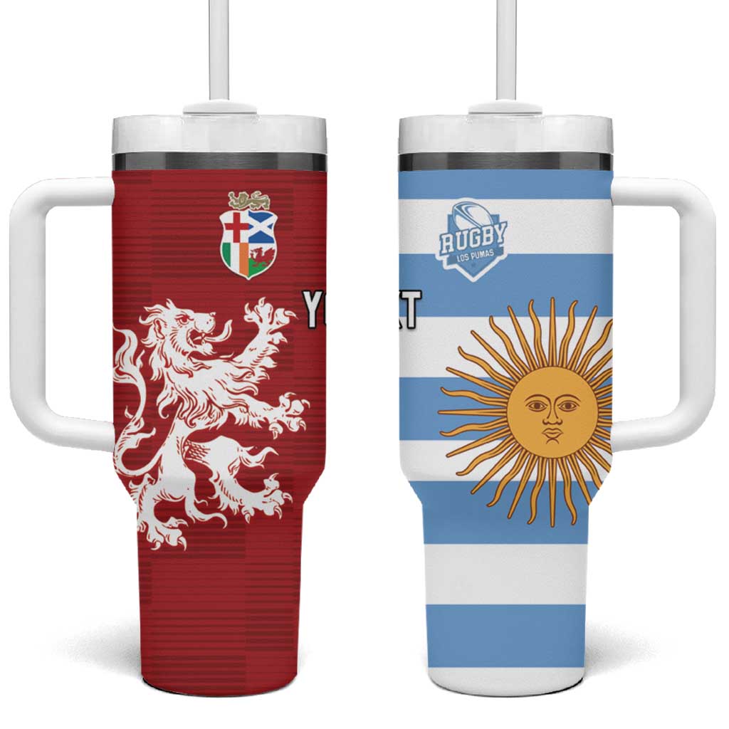 Custom British Lions Argentina Tumbler With Handle Unique Style - Wonder Print Shop
