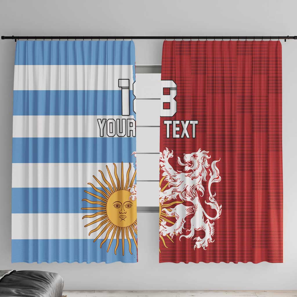 Custom British Lions Argentina Window Curtain Unique Style - Wonder Print Shop