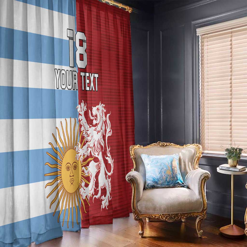 Custom British Lions Argentina Window Curtain Unique Style - Wonder Print Shop