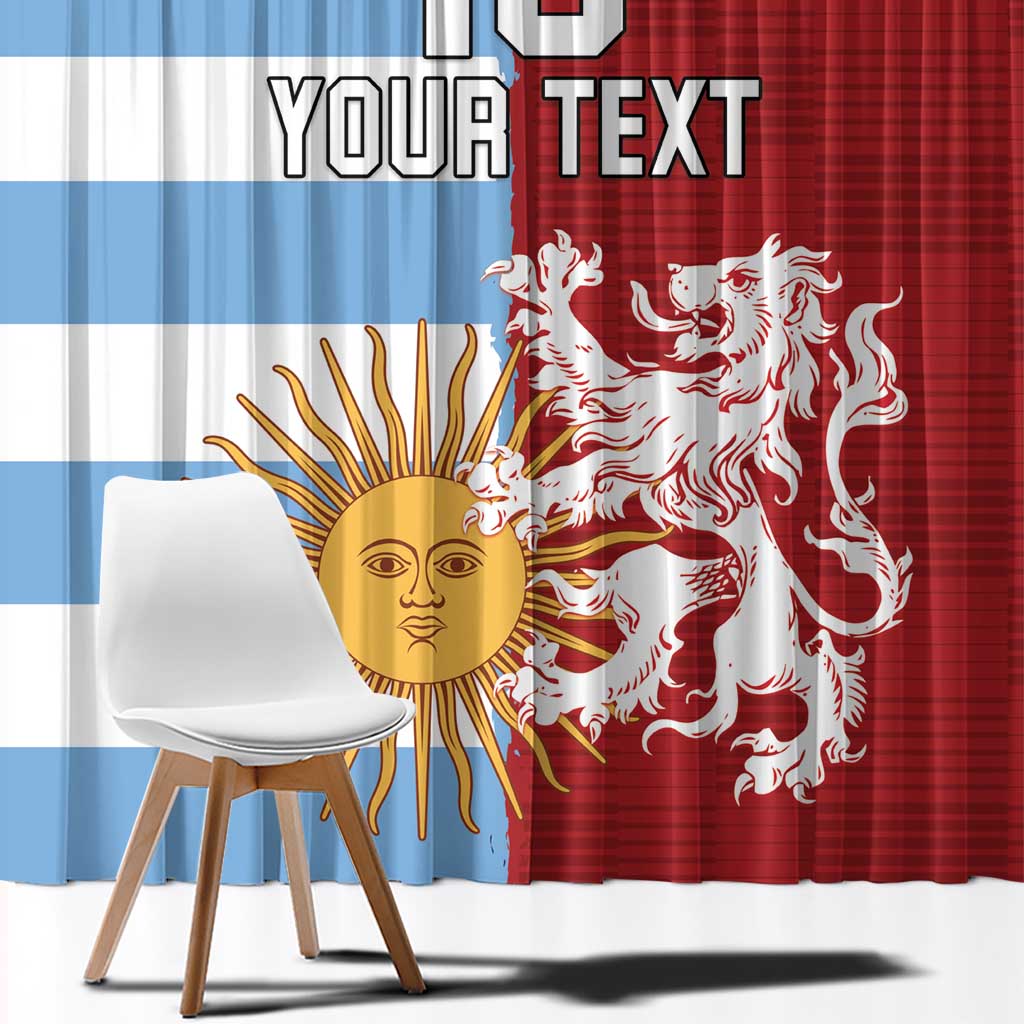 Custom British Lions Argentina Window Curtain Unique Style - Wonder Print Shop