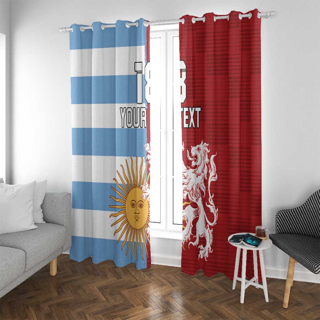 Custom British Lions Argentina Window Curtain Unique Style - Wonder Print Shop