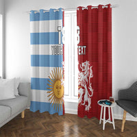 Custom British Lions Argentina Window Curtain Unique Style - Wonder Print Shop