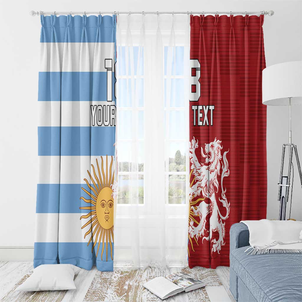 Custom British Lions Argentina Window Curtain Unique Style - Wonder Print Shop