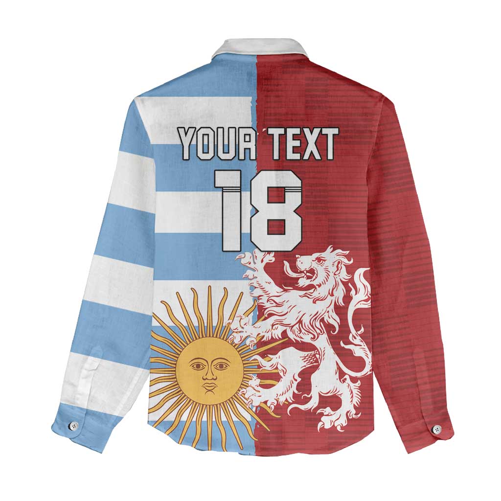 Custom British Lions Argentina Women Casual Shirt Unique Style - Wonder Print Shop