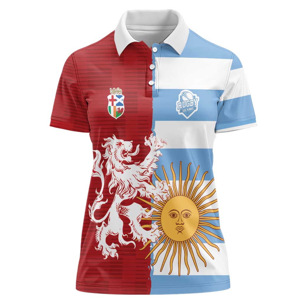 Custom British Lions Argentina Women Polo Shirt Unique Style - Wonder Print Shop