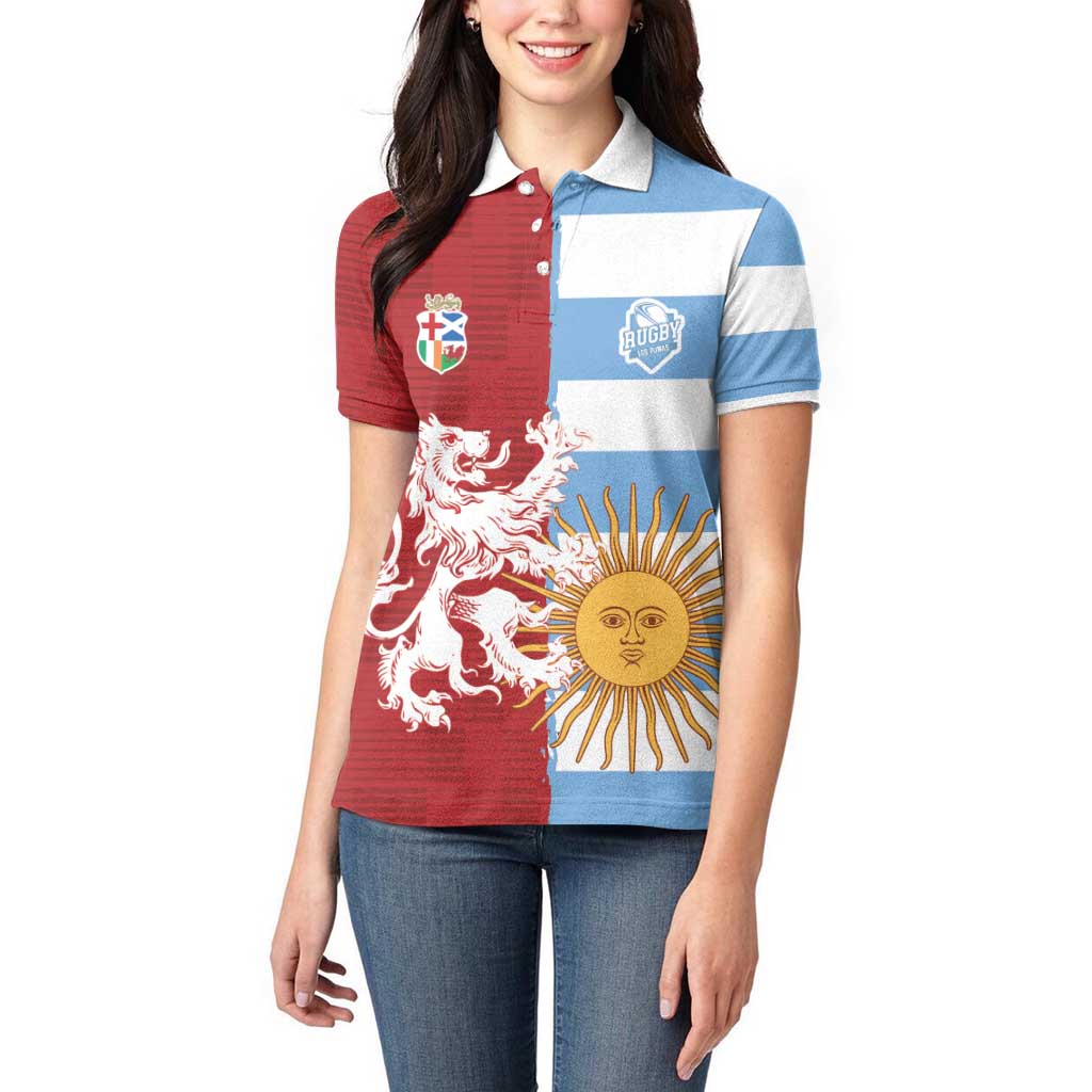 Custom British Lions Argentina Women Polo Shirt Unique Style - Wonder Print Shop