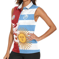 Custom British Lions Argentina Women Sleeveless Polo Shirt Unique Style - Wonder Print Shop