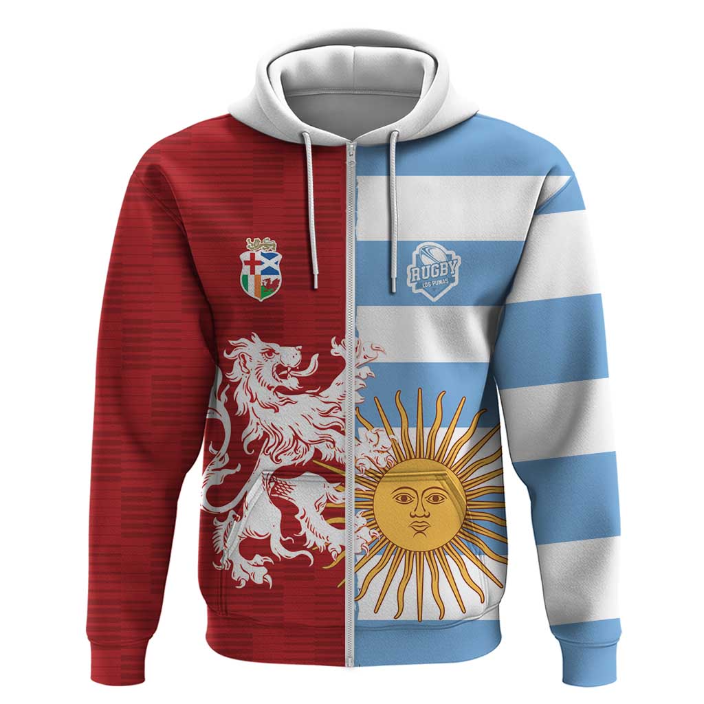 Custom British Lions Argentina Zip Hoodie Unique Style - Wonder Print Shop