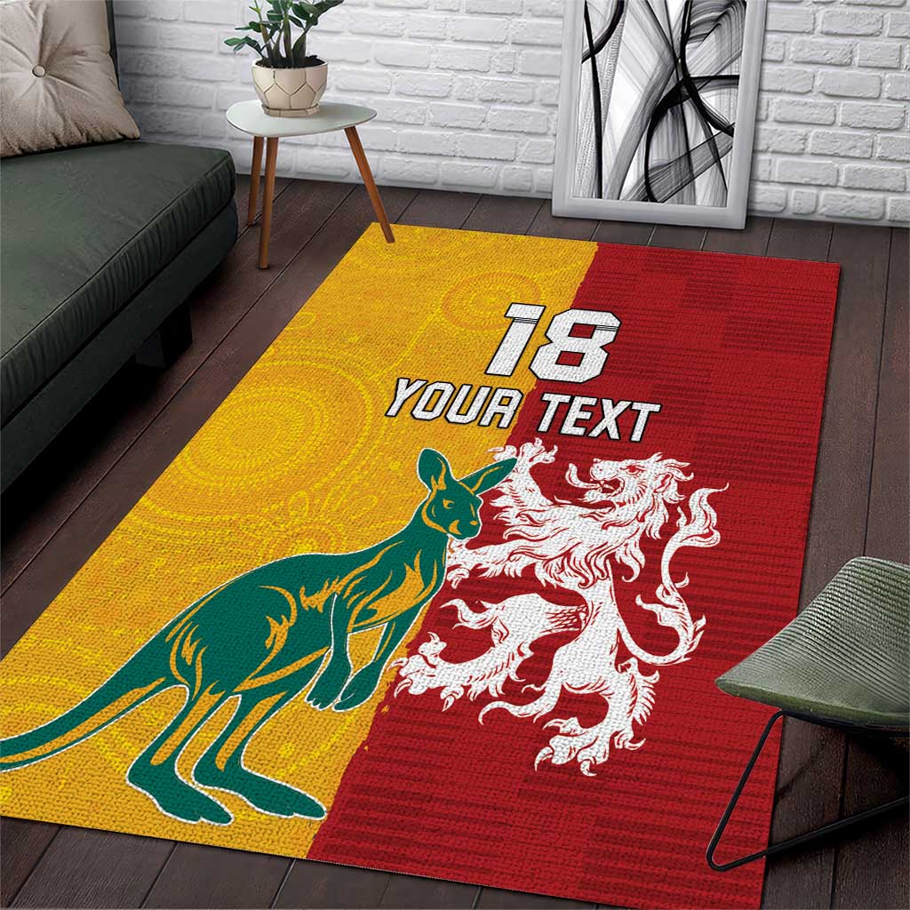 Custom British Lions Australia Area Rug Unique Style - Wonder Print Shop
