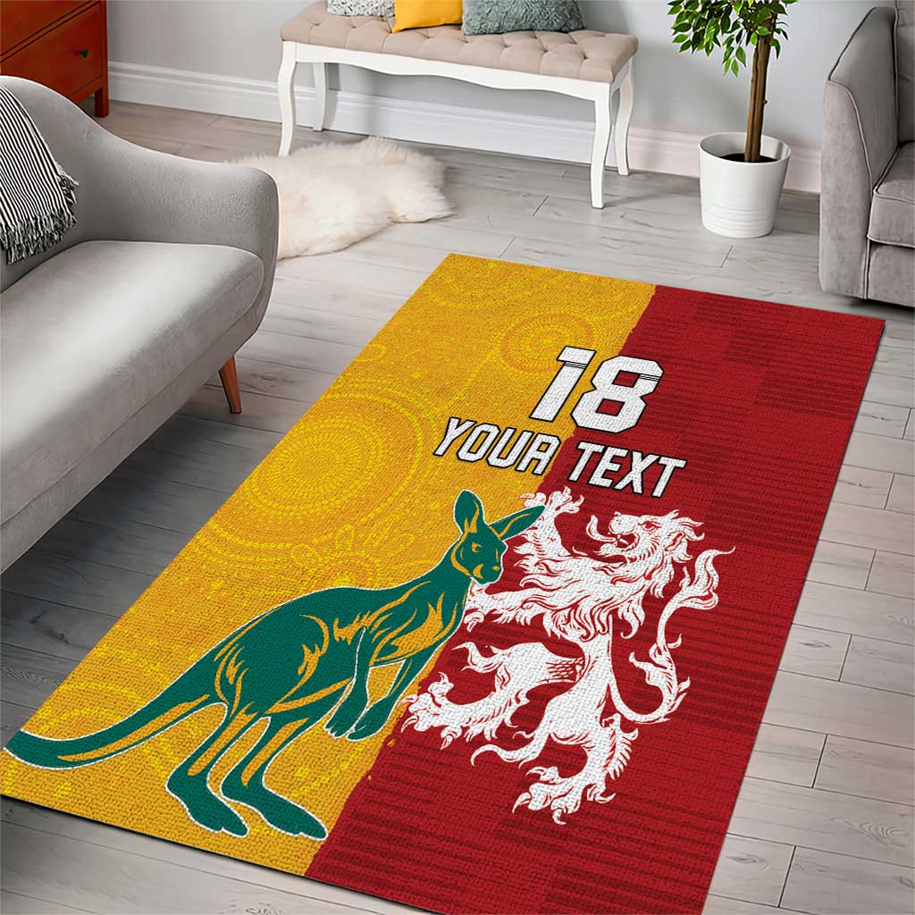 Custom British Lions Australia Area Rug Unique Style - Wonder Print Shop