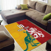 Custom British Lions Australia Area Rug Unique Style - Wonder Print Shop
