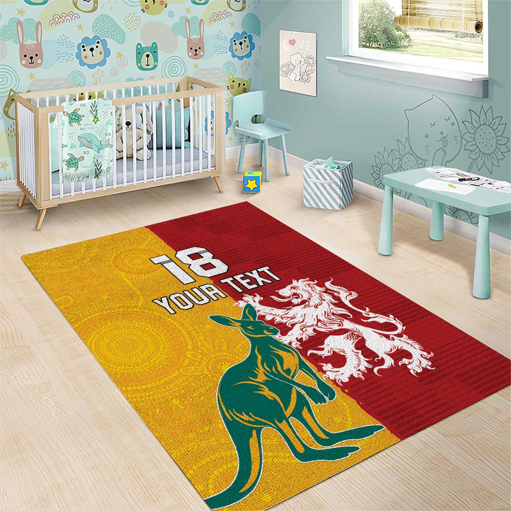 Custom British Lions Australia Area Rug Unique Style - Wonder Print Shop