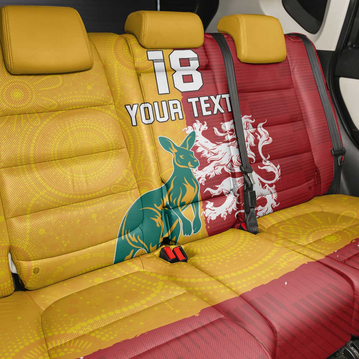 Custom British Lions Australia Back Car Seat Cover Unique Style - Wonder Print Shop