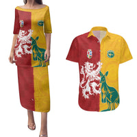 Custom British Lions Australia Couples Matching Puletasi and Hawaiian Shirt Unique Style - Wonder Print Shop