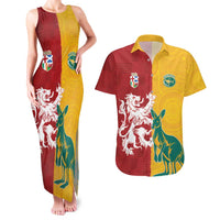 Custom British Lions Australia Couples Matching Tank Maxi Dress and Hawaiian Shirt Unique Style - Wonder Print Shop