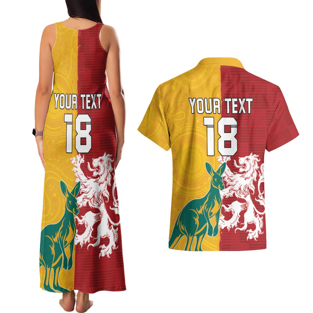 Custom British Lions Australia Couples Matching Tank Maxi Dress and Hawaiian Shirt Unique Style - Wonder Print Shop