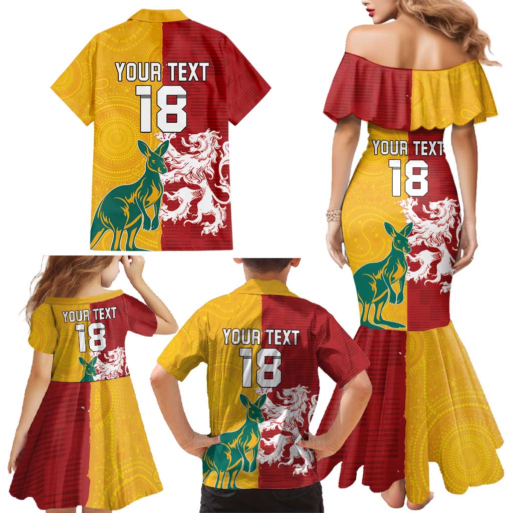 Custom British Lions Australia Family Matching Mermaid Dress and Hawaiian Shirt Unique Style - Wonder Print Shop
