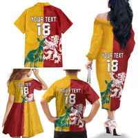 Custom British Lions Australia Family Matching Off The Shoulder Long Sleeve Dress and Hawaiian Shirt Unique Style - Wonder Print Shop