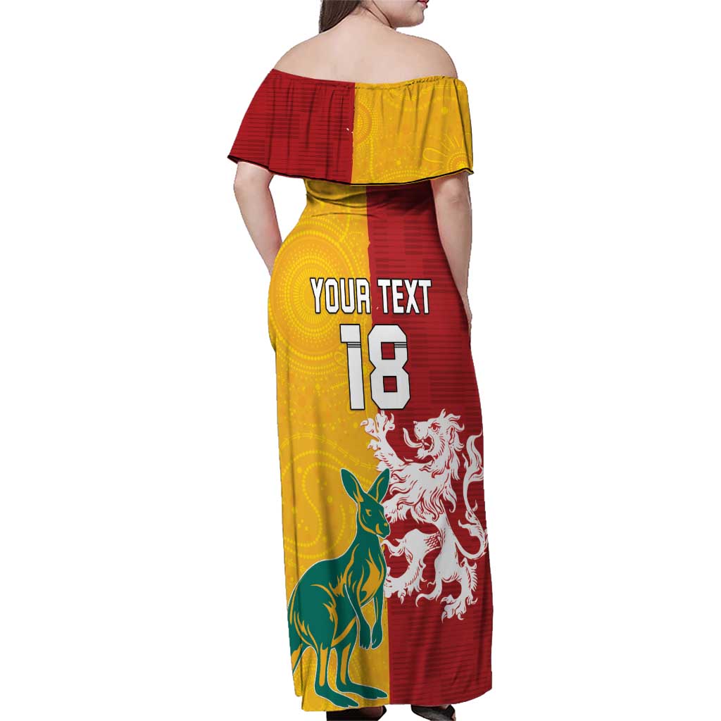 Custom British Lions Australia Family Matching Off Shoulder Maxi Dress and Hawaiian Shirt Unique Style - Wonder Print Shop