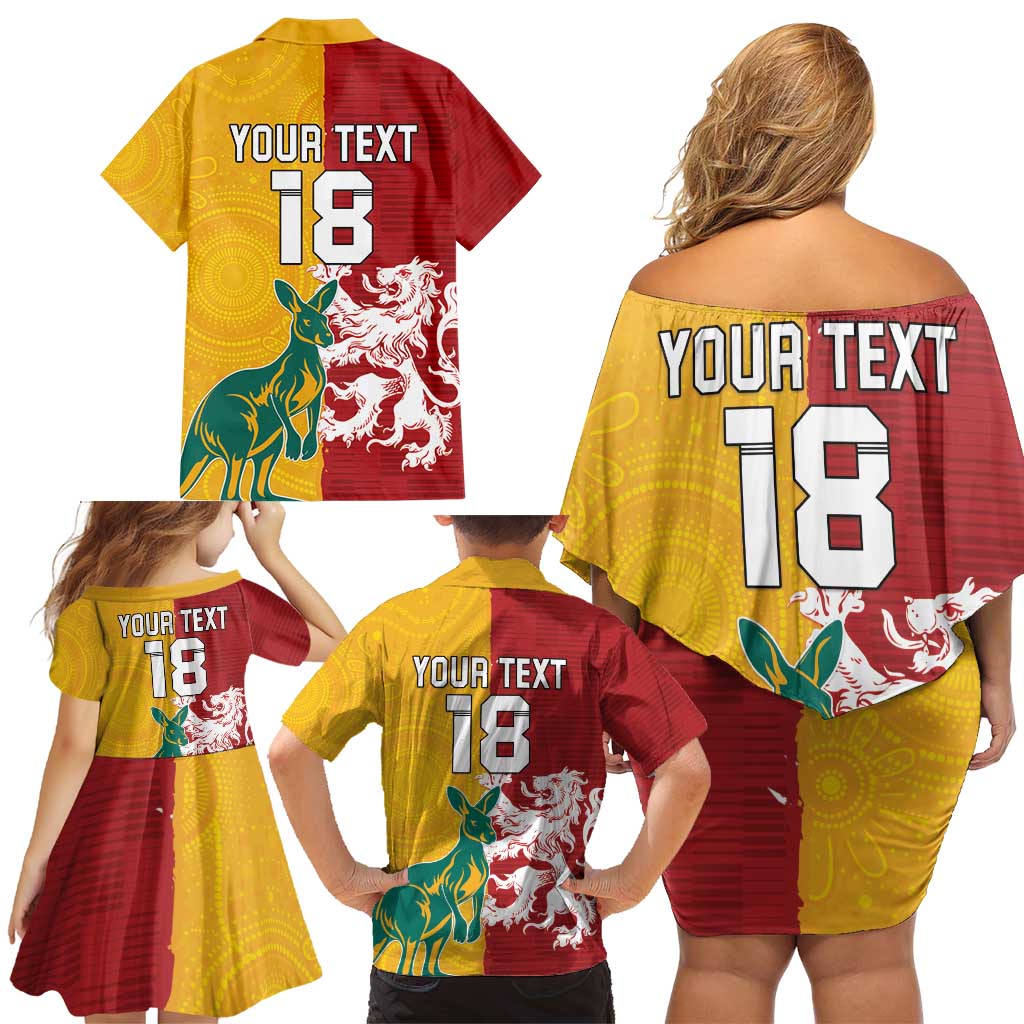 Custom British Lions Australia Family Matching Off Shoulder Short Dress and Hawaiian Shirt Unique Style - Wonder Print Shop