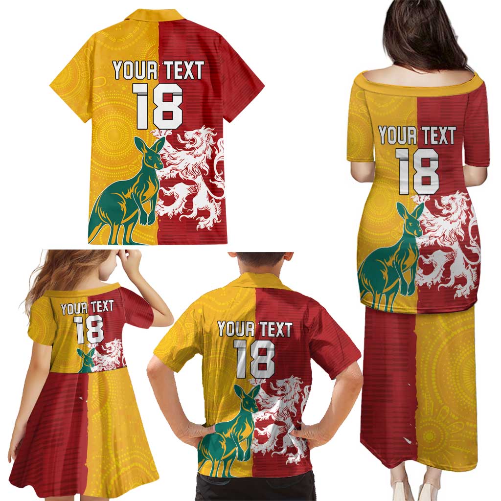 Custom British Lions Australia Family Matching Puletasi and Hawaiian Shirt Unique Style - Wonder Print Shop
