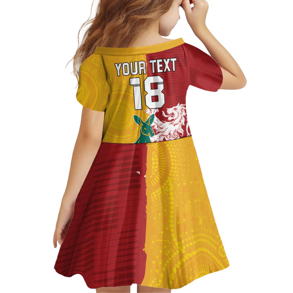 Custom British Lions Australia Kid Short Sleeve Dress Unique Style - Wonder Print Shop