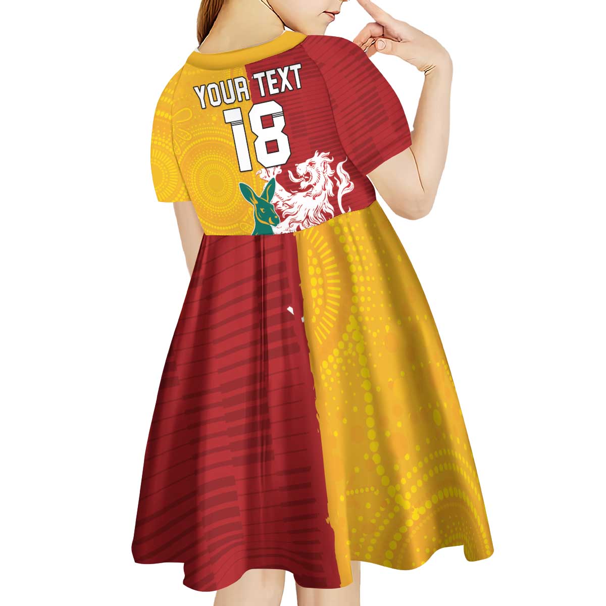 Custom British Lions Australia Kid Short Sleeve Dress Unique Style - Wonder Print Shop
